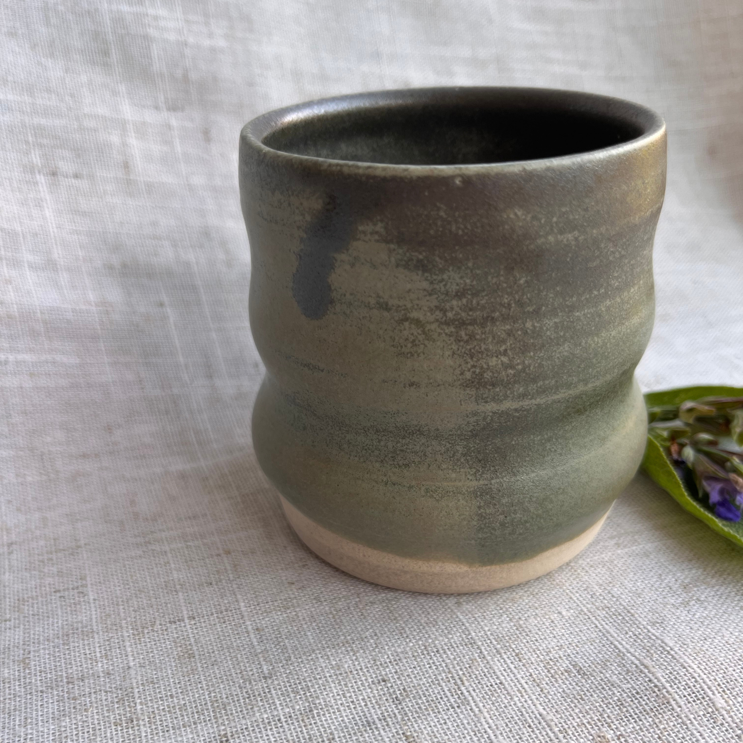 Forest Handmade Ceramic Ripple Cup