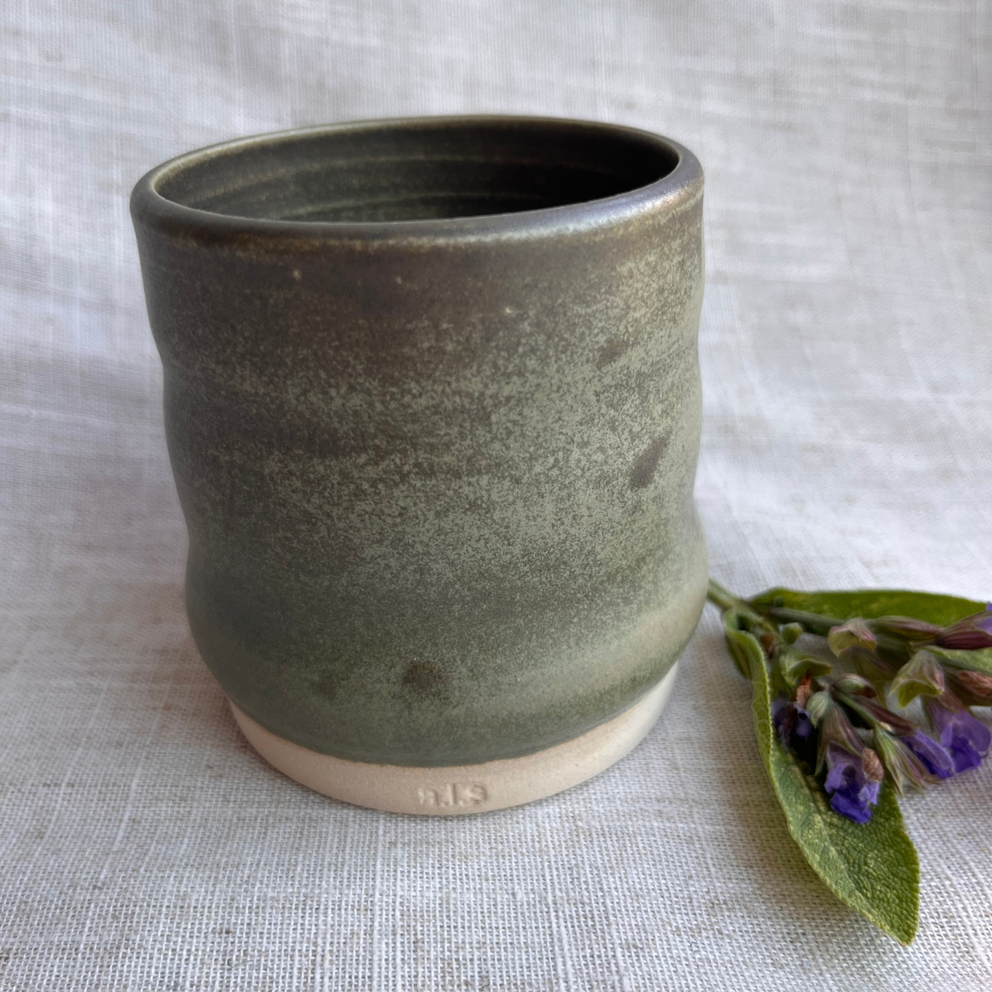 Forest Handmade Ceramic Ripple Cup
