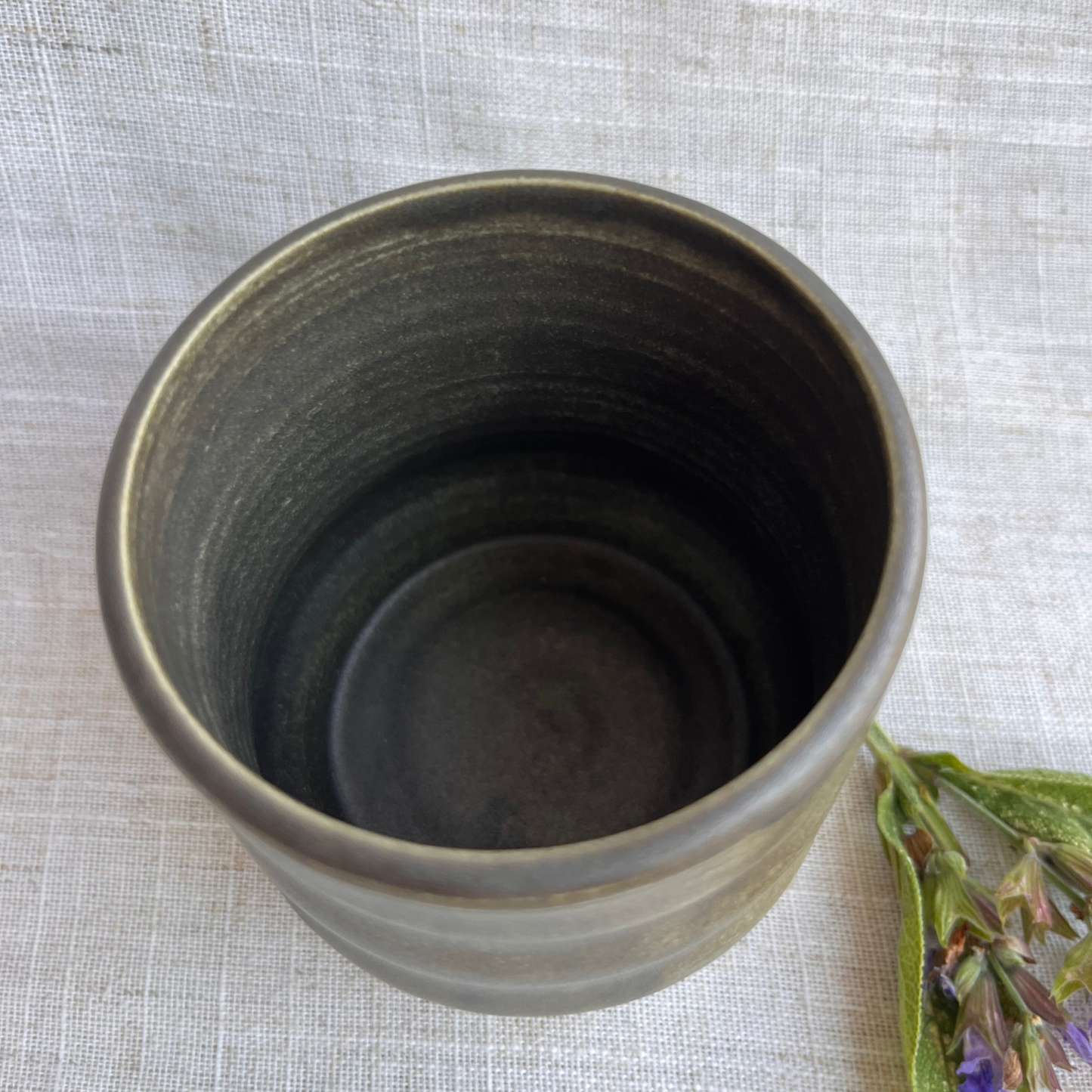 Forest Handmade Ceramic Ripple Cup
