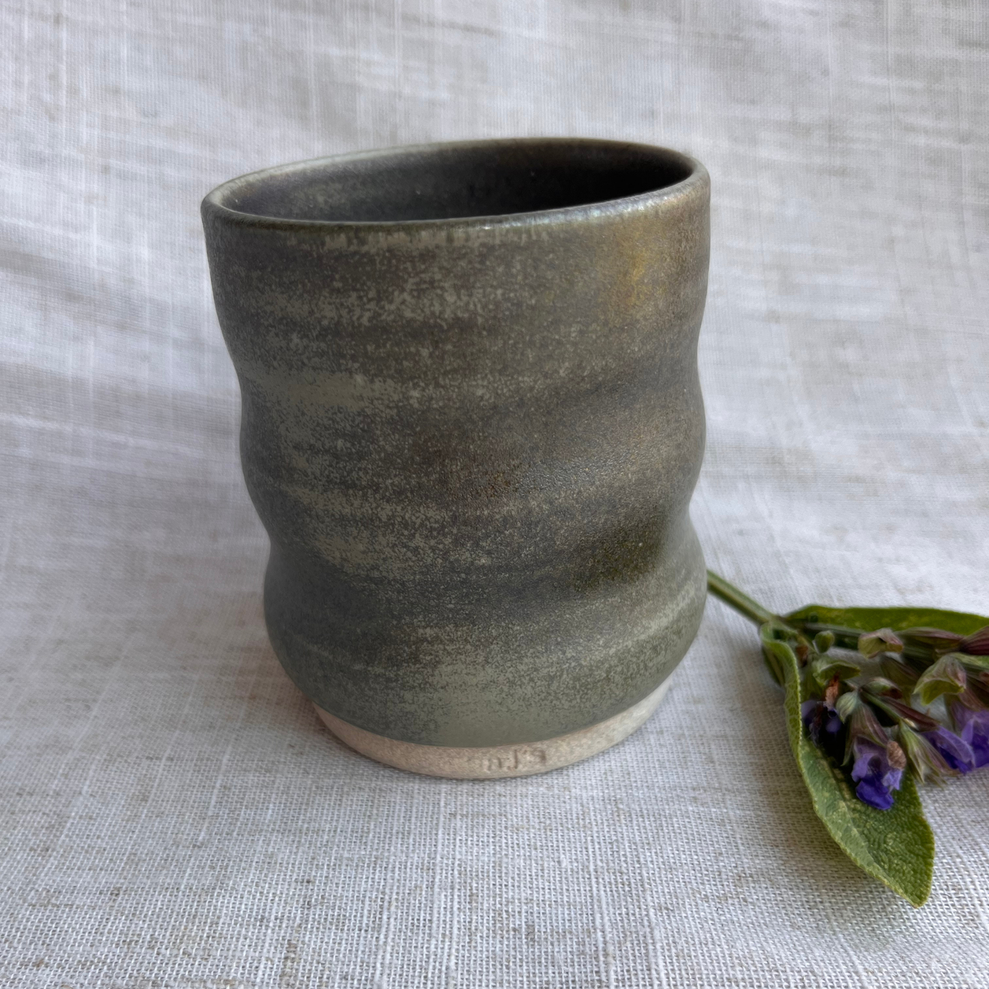 Forest Handmade Ceramic Ripple Cup
