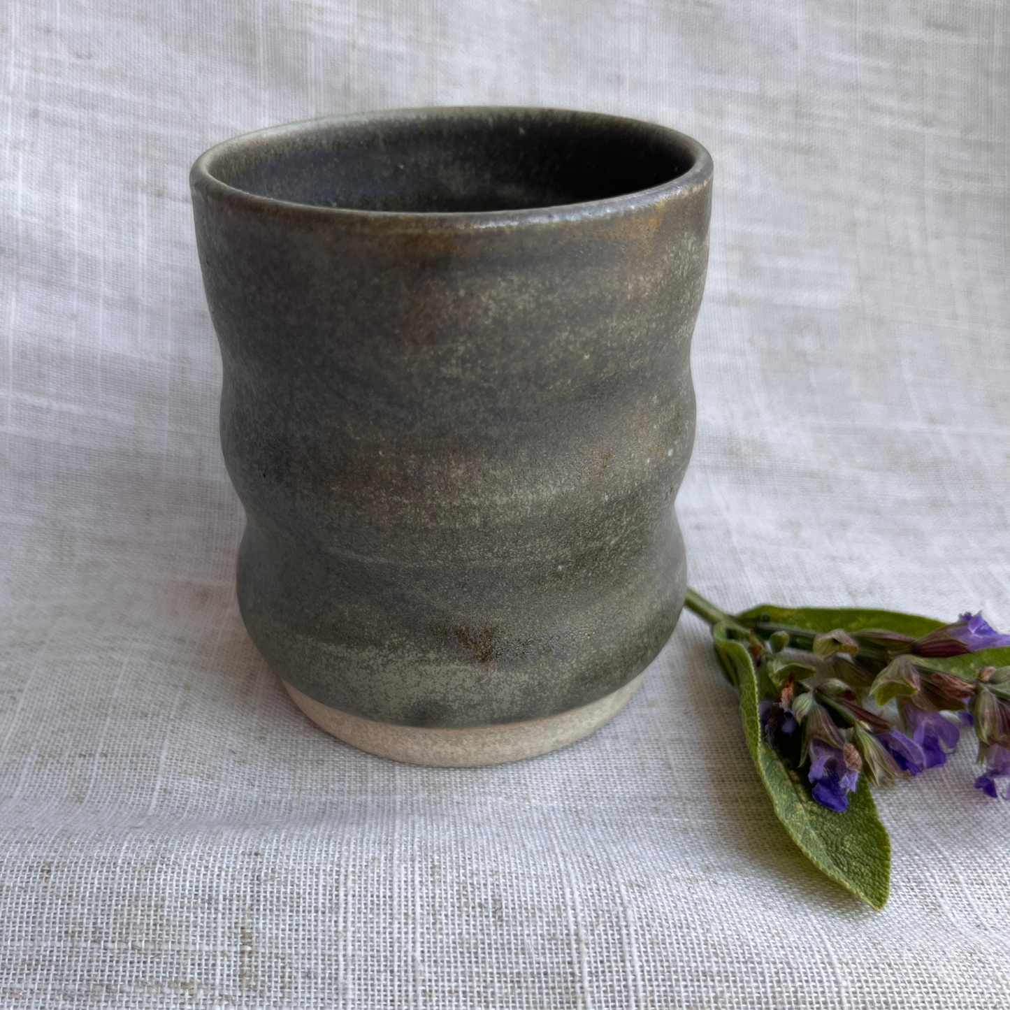 Forest Handmade Ceramic Ripple Cup