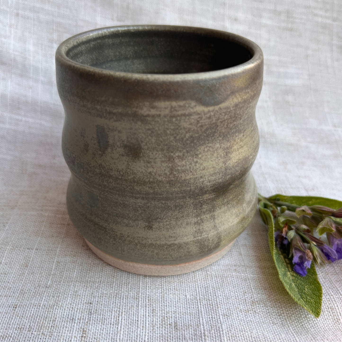 Forest Handmade Ceramic Ripple Cup