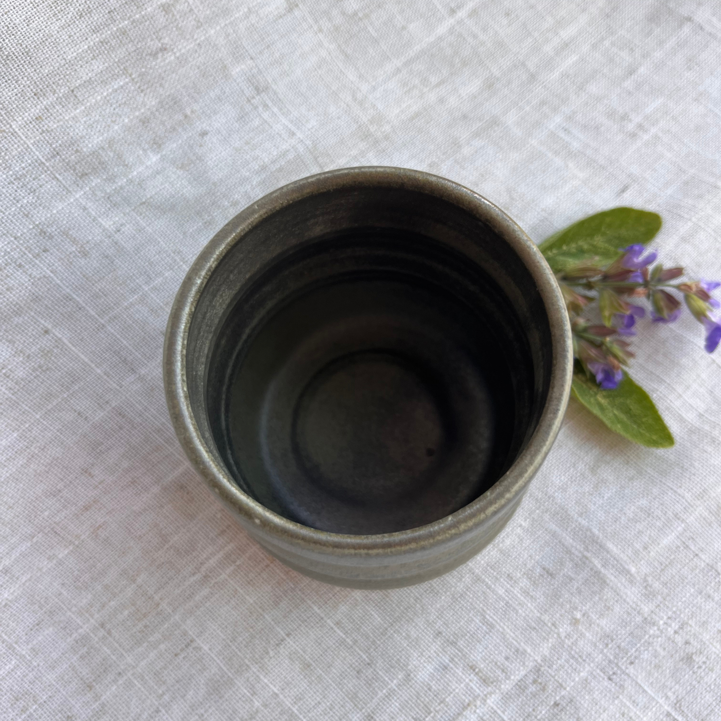 Forest Handmade Ceramic Ripple Cup