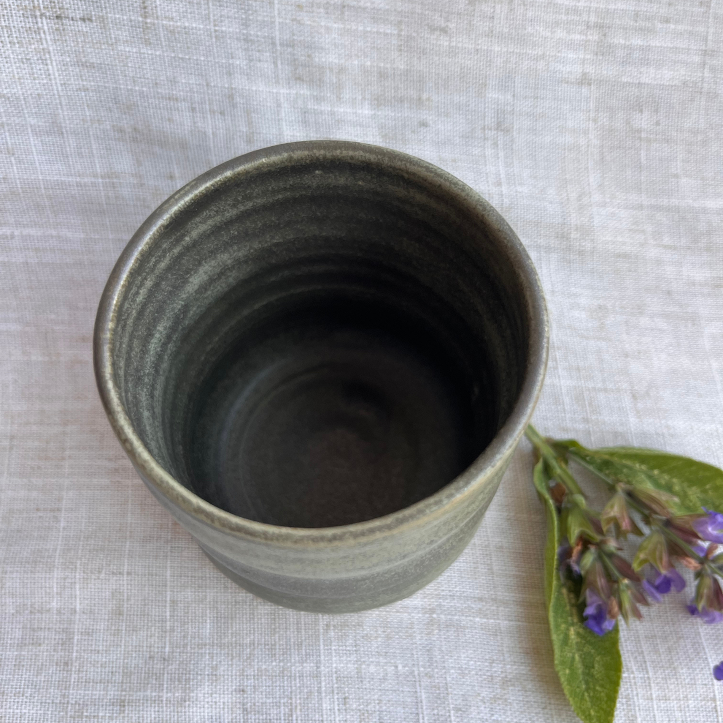 Forest Handmade Ceramic Ripple Cup