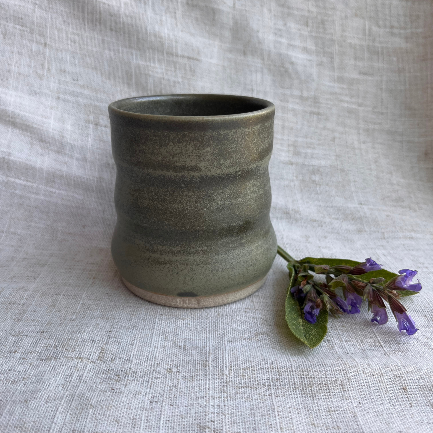 Forest Handmade Ceramic Ripple Cup