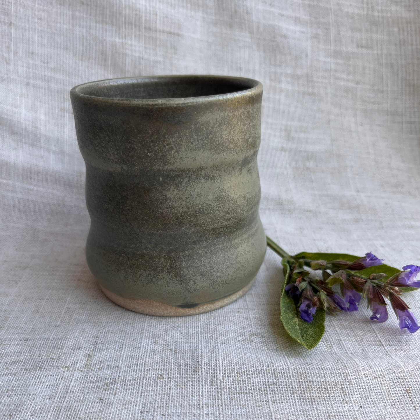 Forest Handmade Ceramic Ripple Cup