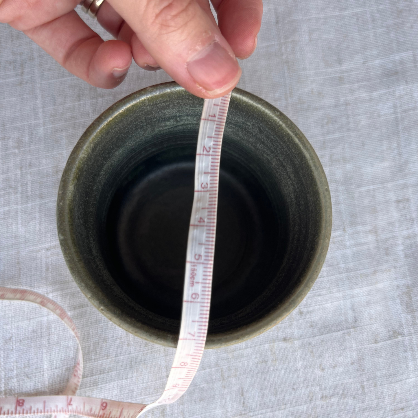 Forest Handmade Ceramic Ripple Cup