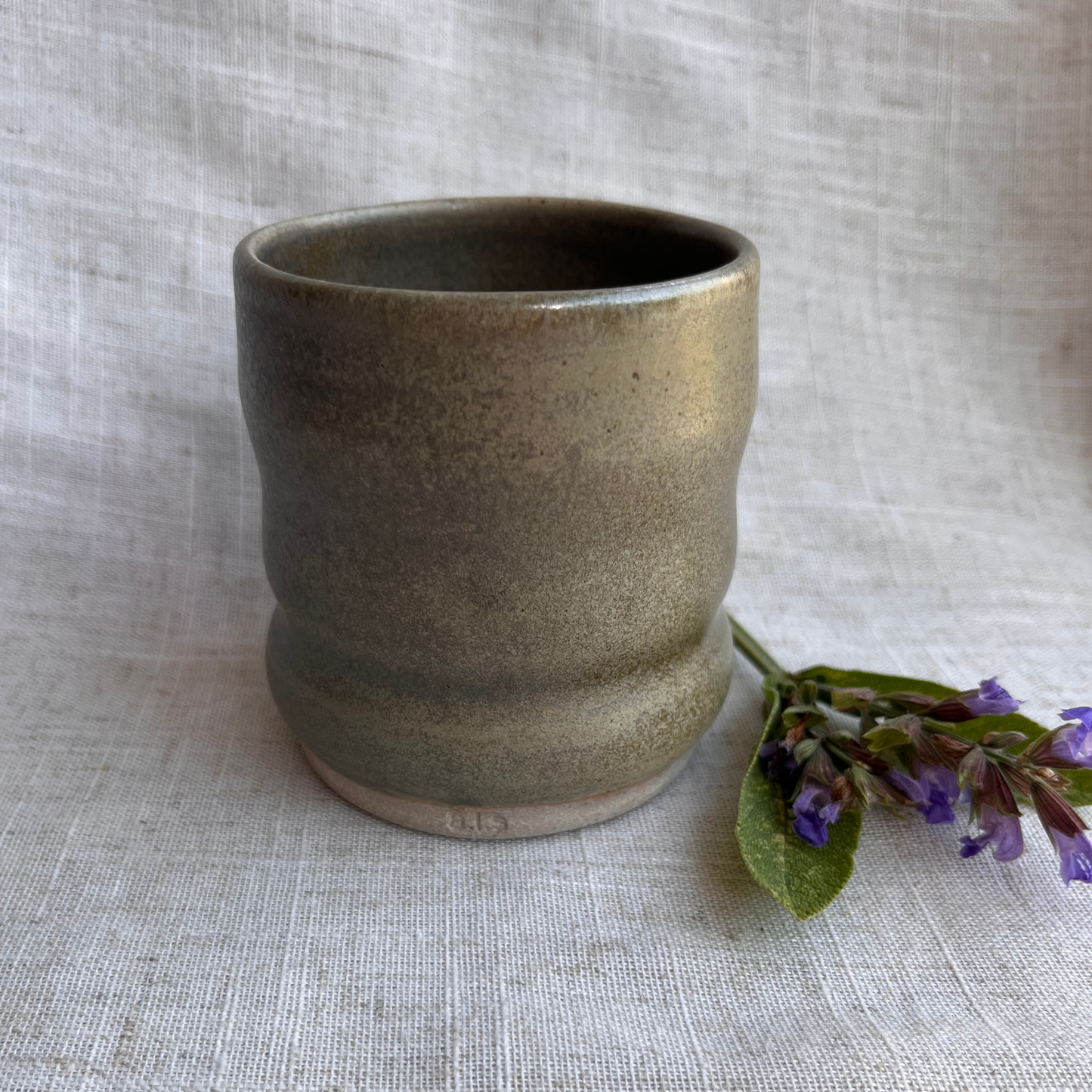 Forest Handmade Ceramic Ripple Cup