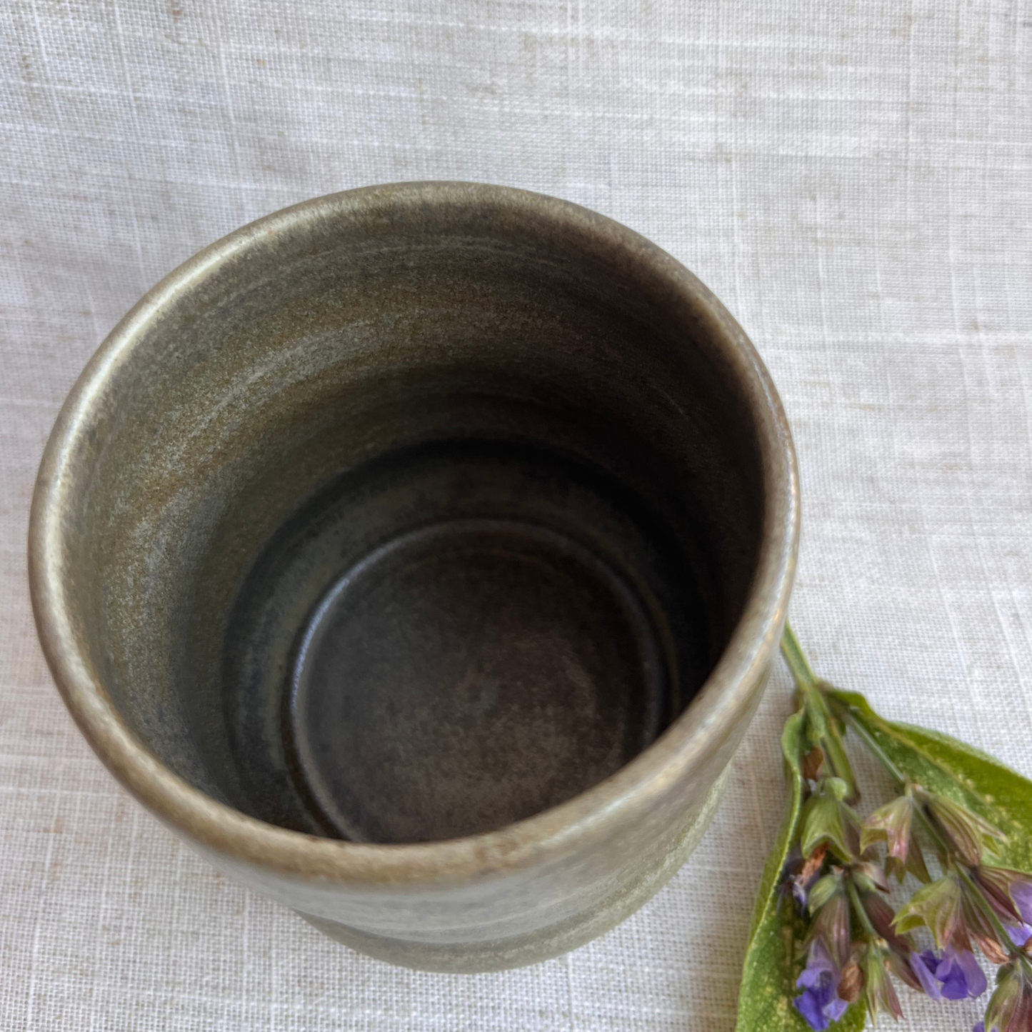 Forest Handmade Ceramic Ripple Cup