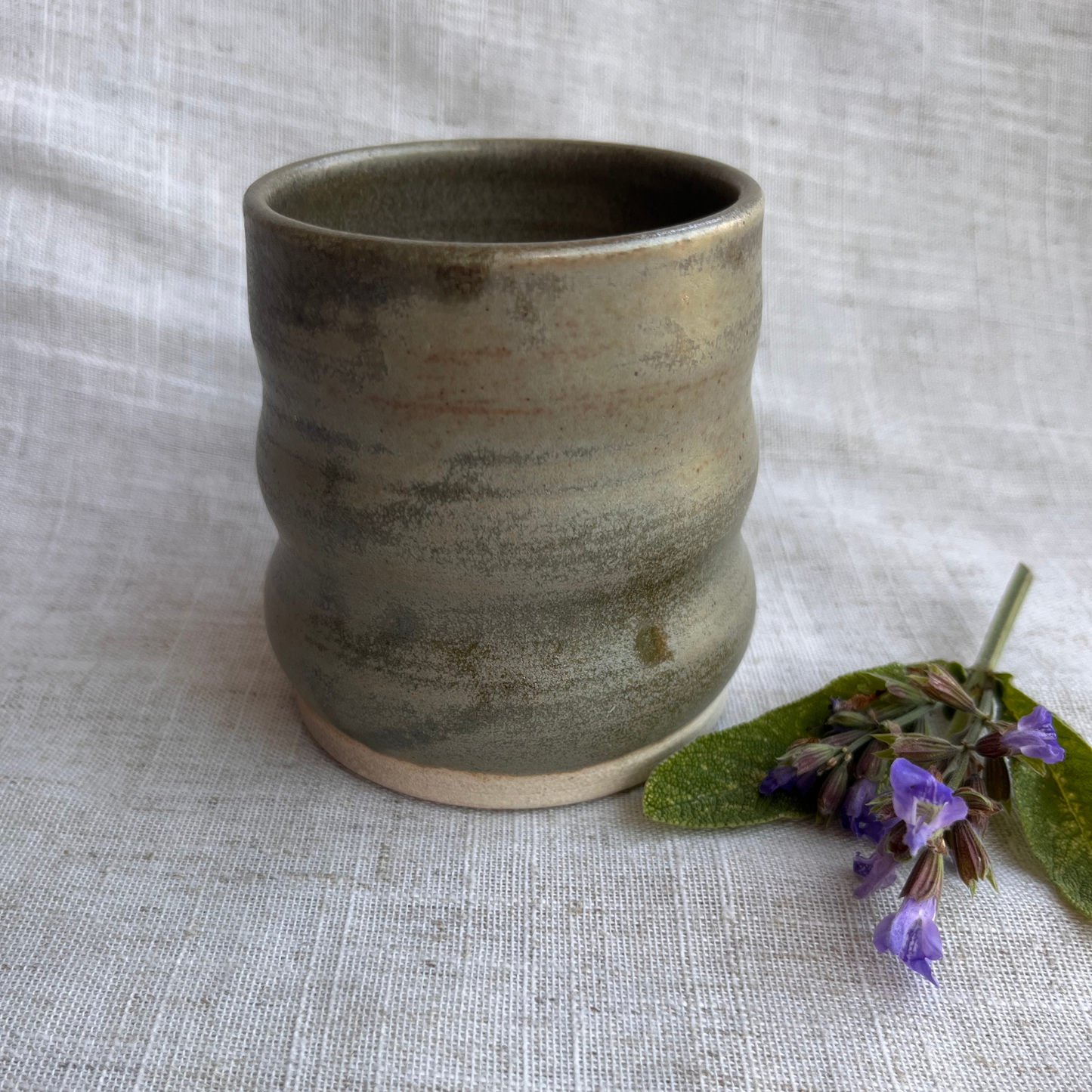 Forest Handmade Ceramic Ripple Cup
