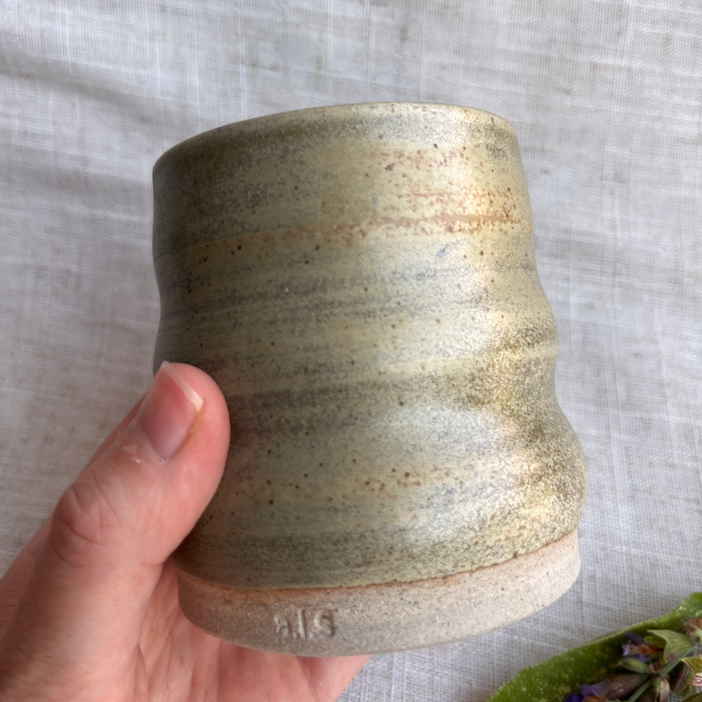 Forest Handmade Ceramic Ripple Cup
