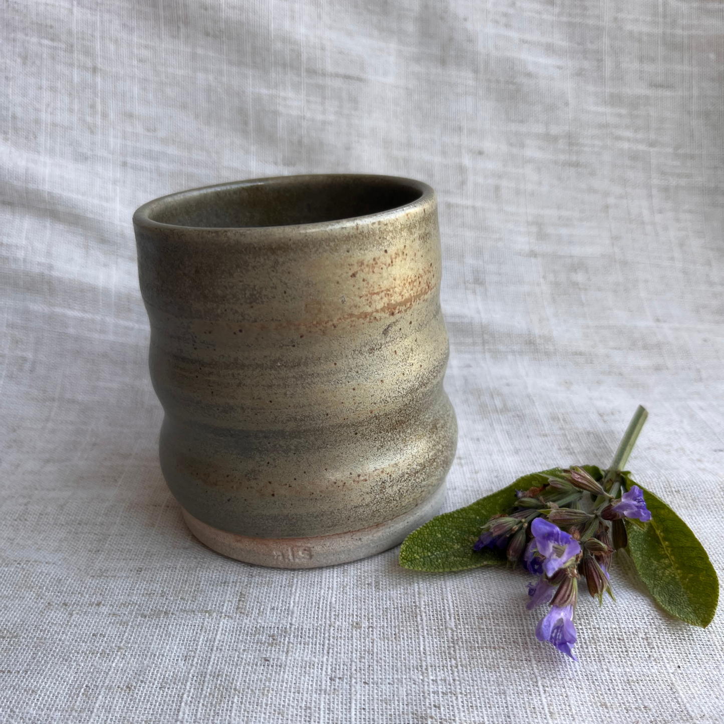 Forest Handmade Ceramic Ripple Cup