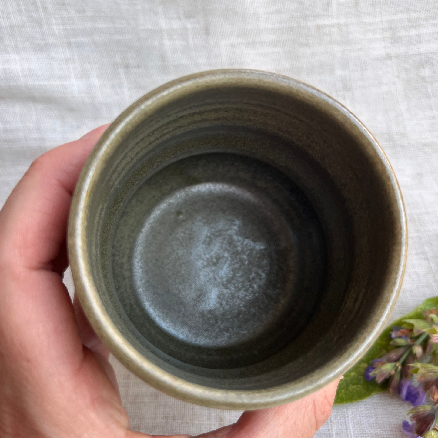 Forest Handmade Ceramic Ripple Cup