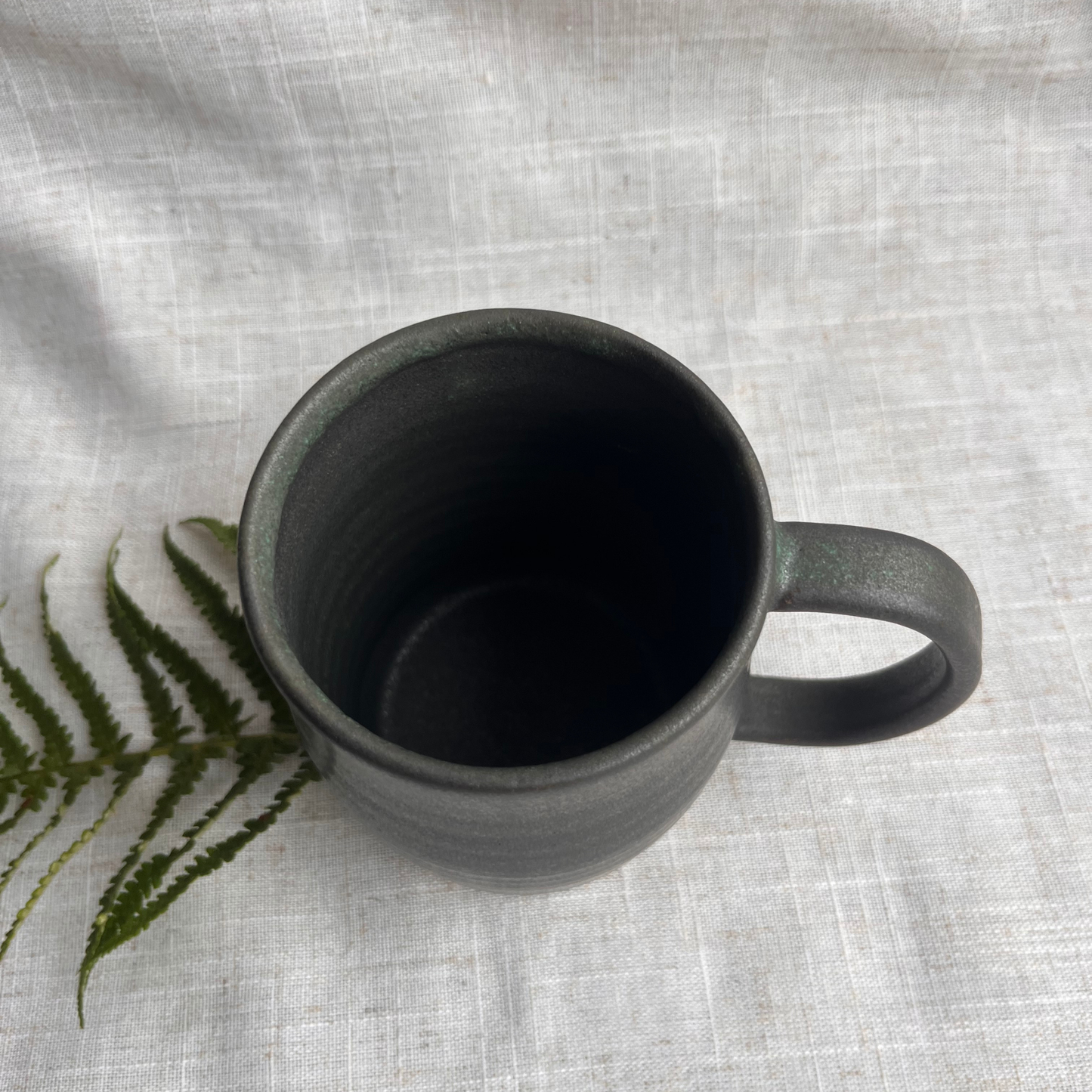 Forest Handmade Ceramic Tankard Green