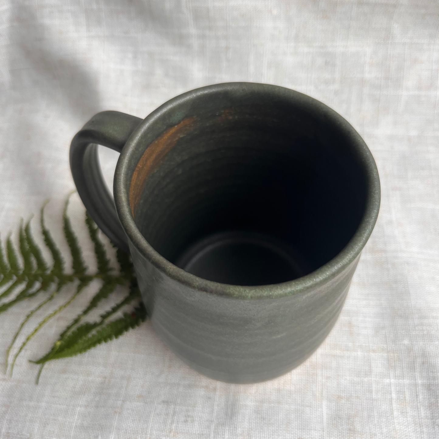 Forest Handmade Ceramic Tankard Green