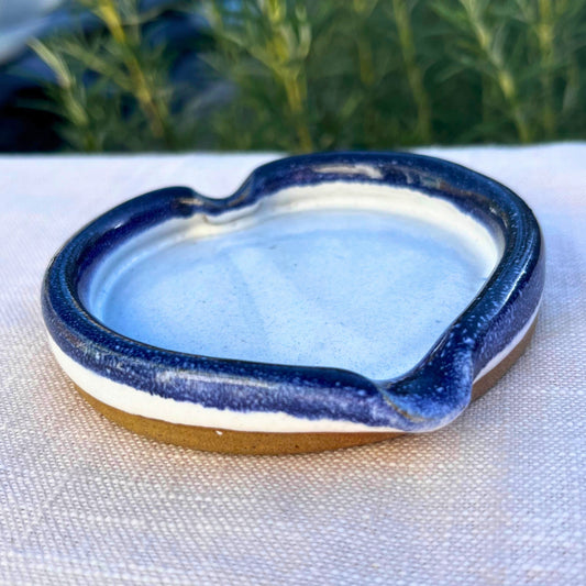 coastal trinket dish, handmade ceramic trinket dish, ceramic jewellery holder, tea bag dish