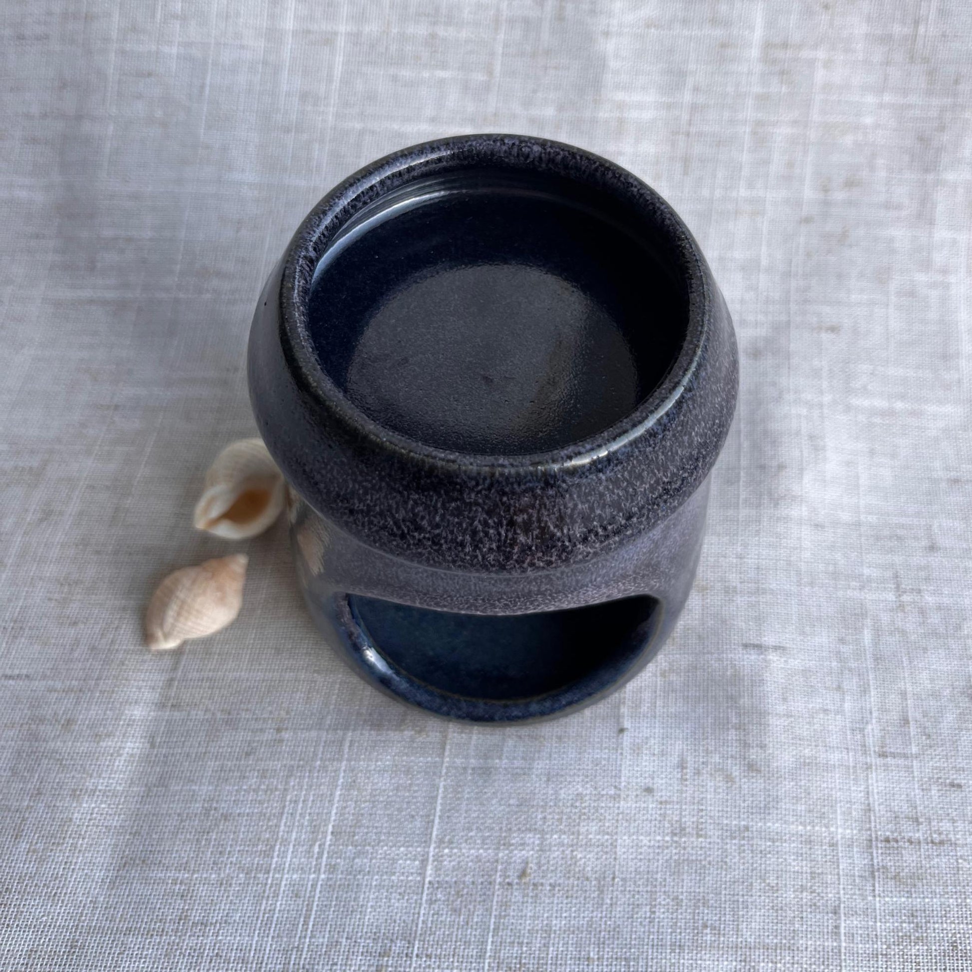 Handmade Coastal Ceramic Wax Melt Burner, Tealight Oil Warmer, unique gift, UK made