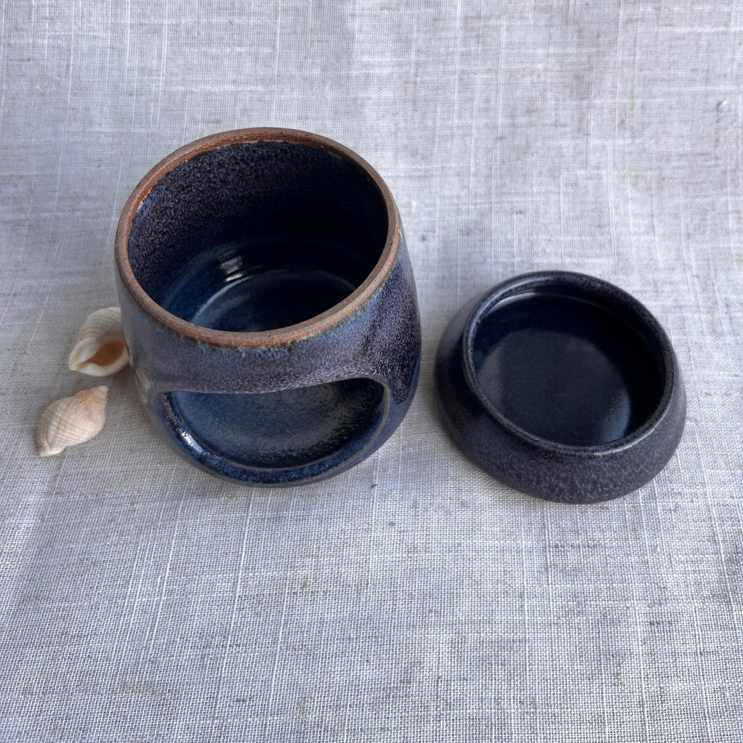 Handmade Coastal Ceramic Wax Melt Burner, Tealight Oil Warmer, unique gift, UK made