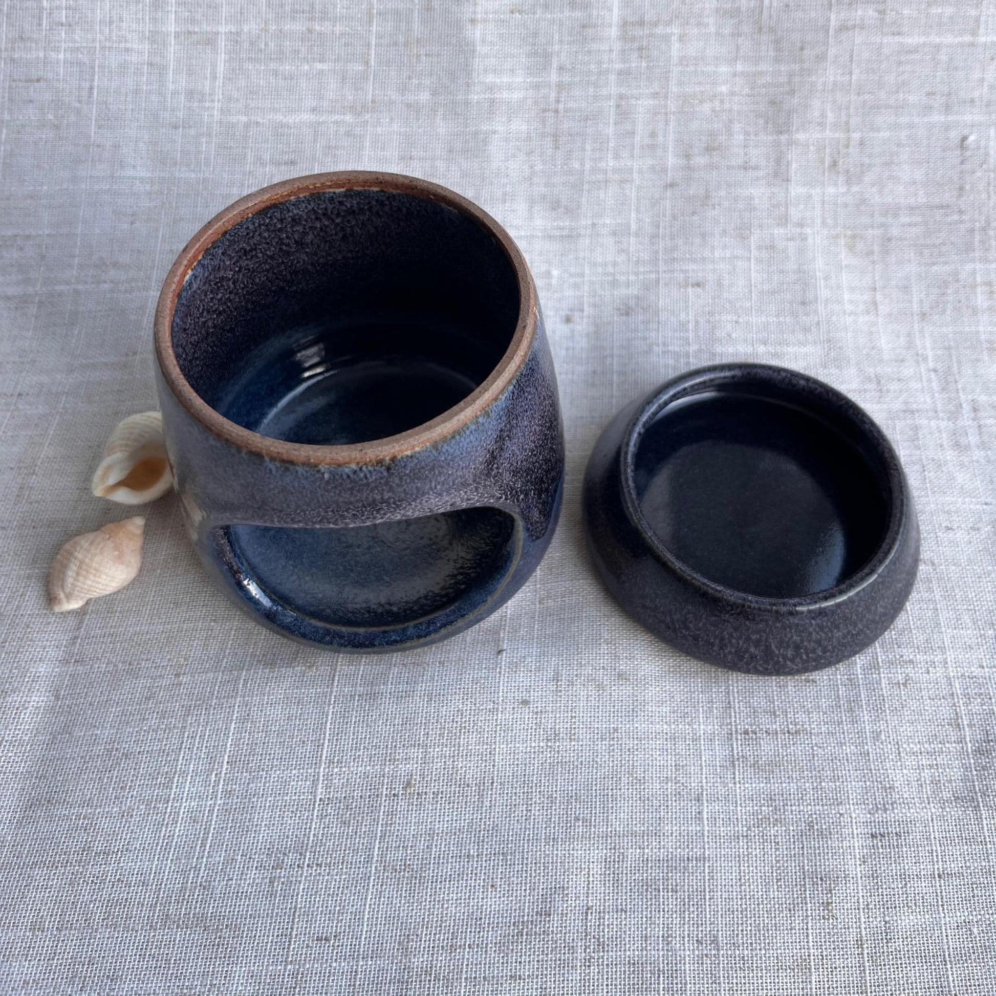 Handmade Coastal Ceramic Wax Melt Burner, Tealight Oil Warmer, unique gift, UK made