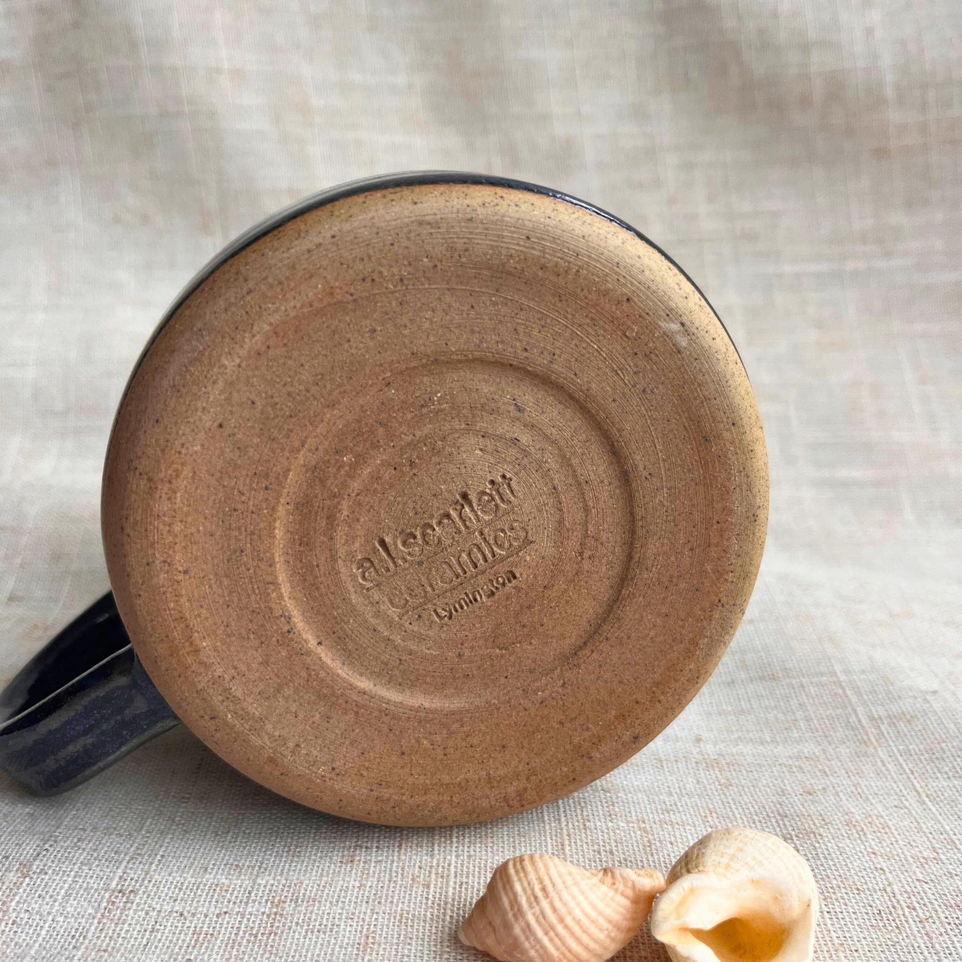 Handmade Ceramic Mug Blue | Everyday Coffee Mug | wheelthrown Mug | Stoneware Tea Mug | Handmade Pottery Mug | Thrown Clay Cup | UK Made