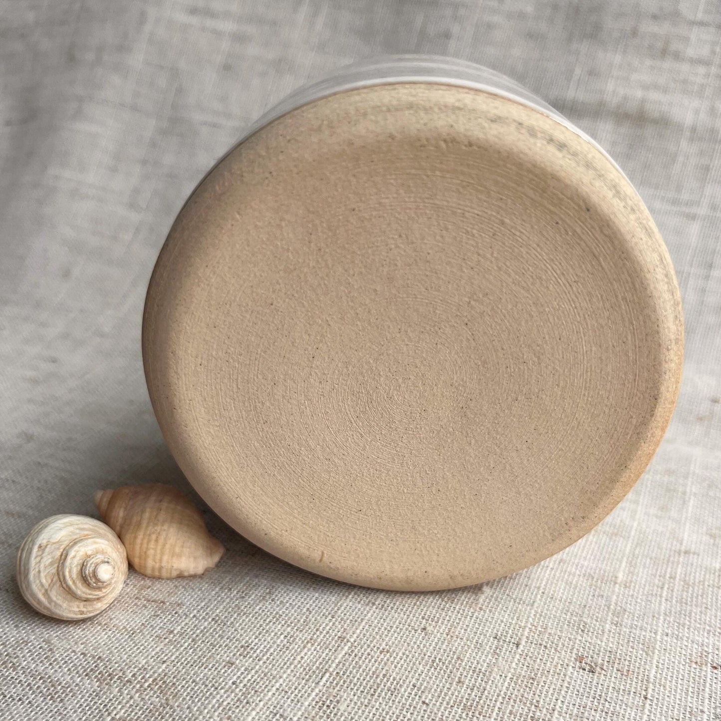Stoneware Ceramic Tumbler | 6oz Latte Cappuccino Cup | Handmade White Ceramic Cup | Handleless Stoneware Coffee Mug | Unique British Gift