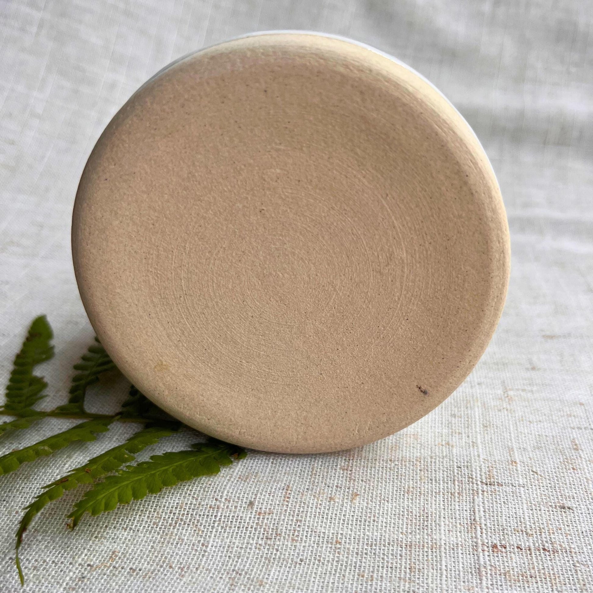 Stoneware Ceramic Tumbler | 6oz Latte Cappuccino Cup | Handmade Green Ceramic Cup | Handleless Stoneware Coffee Mug | Unique British Gift