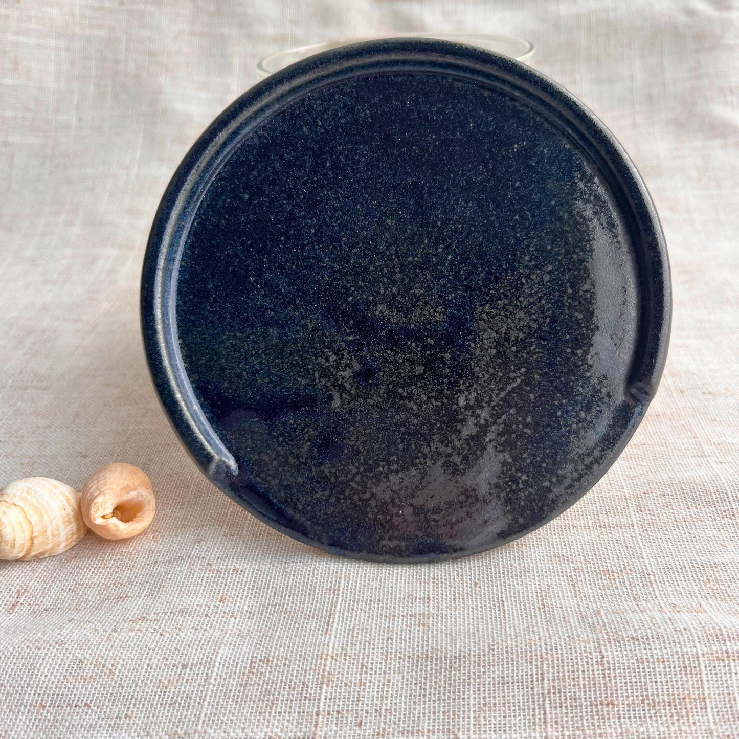 Handmade Ceramic Spoon Rest | Clay Utensil Plate | Blue Kitchen Decor | Useful Kitchen Gift | Wheel-Thrown Pottery Spoon Dish