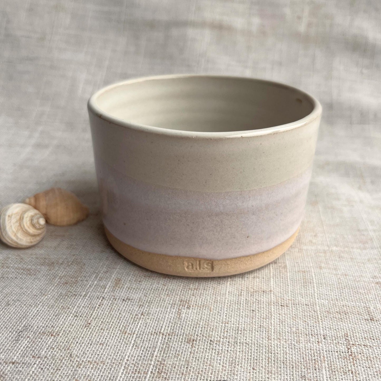 Stoneware Ceramic Tumbler | 6oz Latte Cappuccino Cup | Handmade White Ceramic Cup | Handleless Stoneware Coffee Mug | Unique British Gift