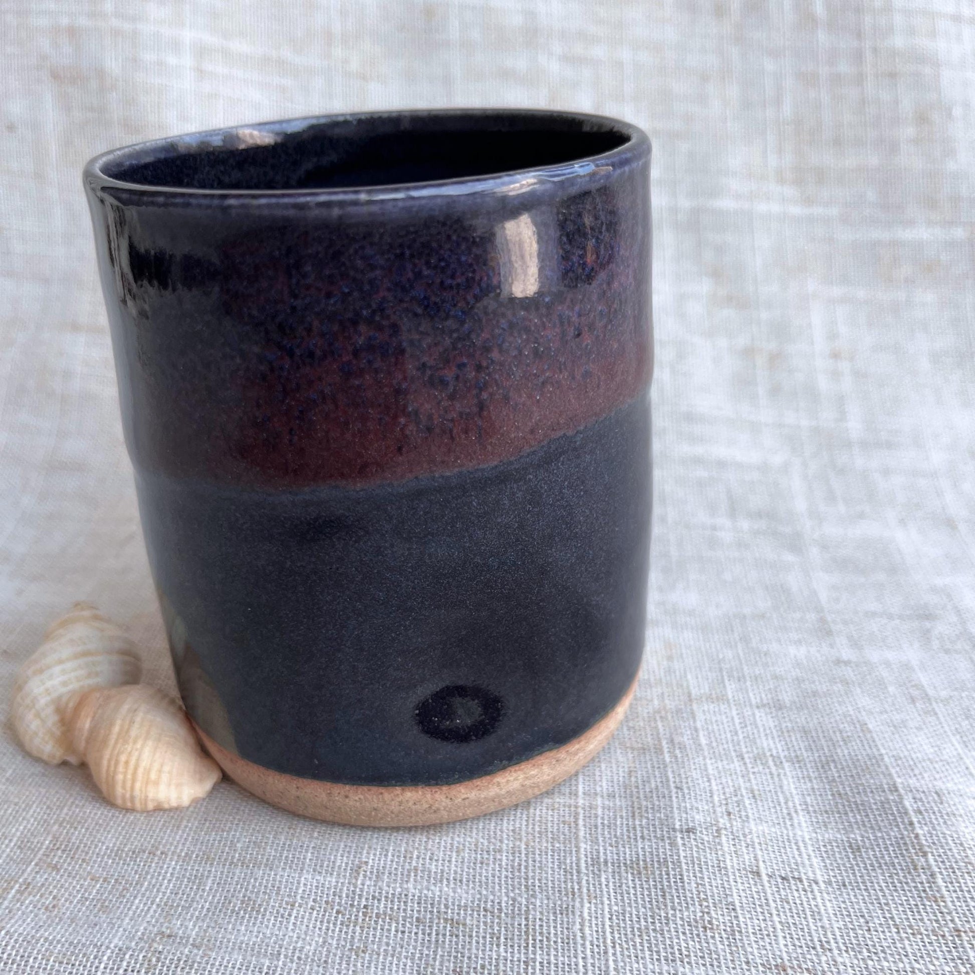 Handmade Ceramic Thumb Cup | Handleless Stoneware Coffee Cup | Unique British Gift | Ceramic Wine Cup | Dimple Cup | Cortado Coffee Cup |Mug