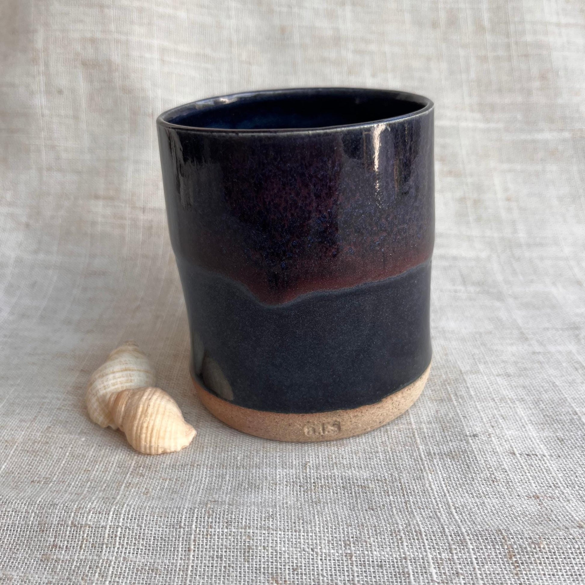 Handmade Ceramic Thumb Cup | Handleless Stoneware Coffee Cup | Unique British Gift | Ceramic Wine Cup | Dimple Cup | Cortado Coffee Cup |Mug