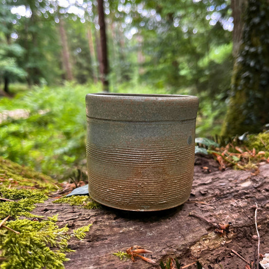 Handmade ceramic cup, Ceramic flat white tumbler, Rustic ceramic cup, Made in the UK