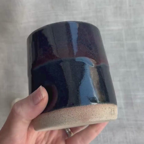 Handmade Ceramic Thumb Cup | Handleless Stoneware Coffee Cup | Unique British Gift | Ceramic Wine Cup | Dimple Cup | Cortado Coffee Cup |Mug