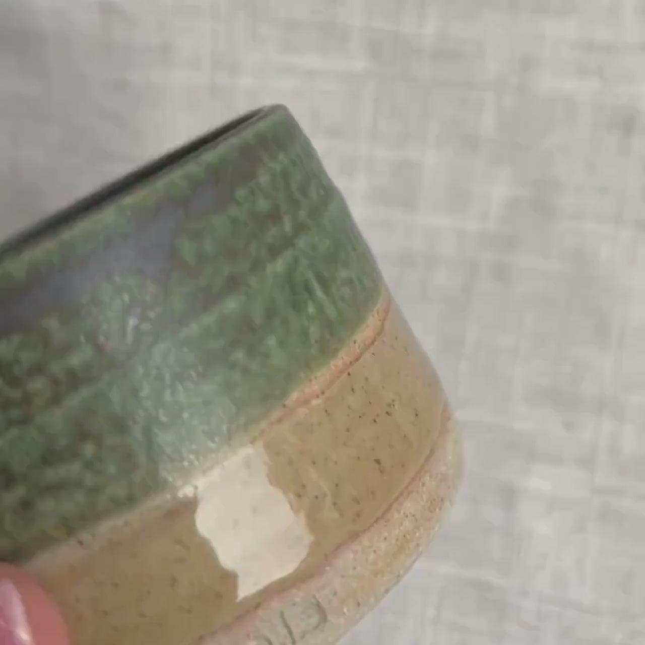 Stoneware Ceramic Tumbler | 6oz Latte Cappuccino Cup | Handmade Green Ceramic Cup | Handleless Stoneware Coffee Mug | Unique British Gift