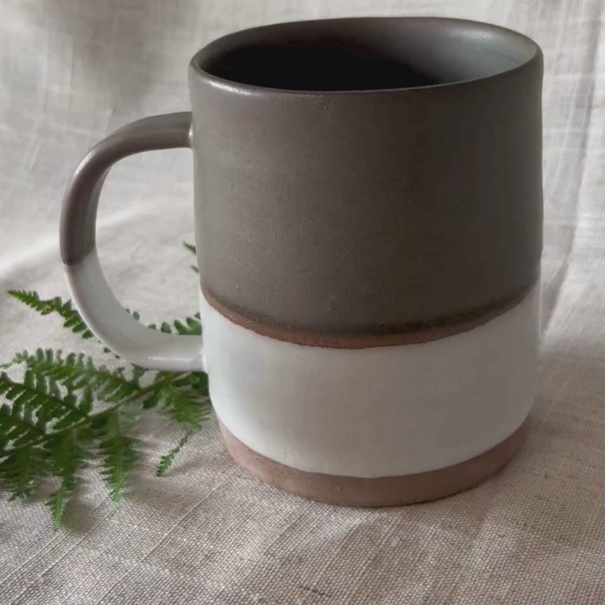 Handmade Ceramic Tankard, Rustic stoneware mug, UK Made