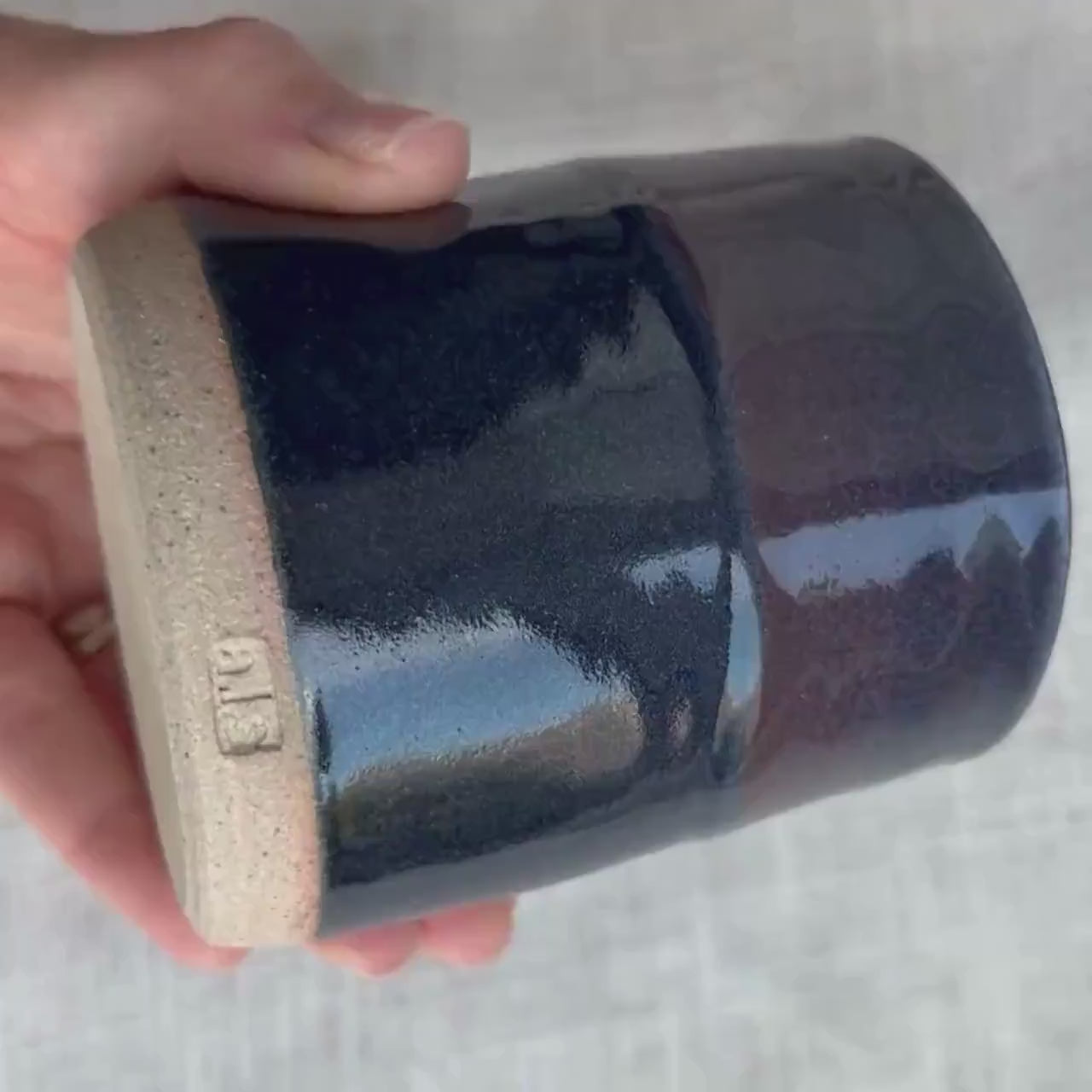 Handmade Ceramic Thumb Cup | Handleless Stoneware Coffee Cup | Unique British Gift | Ceramic Wine Cup | Dimple Cup | Cortado Coffee Cup |Mug