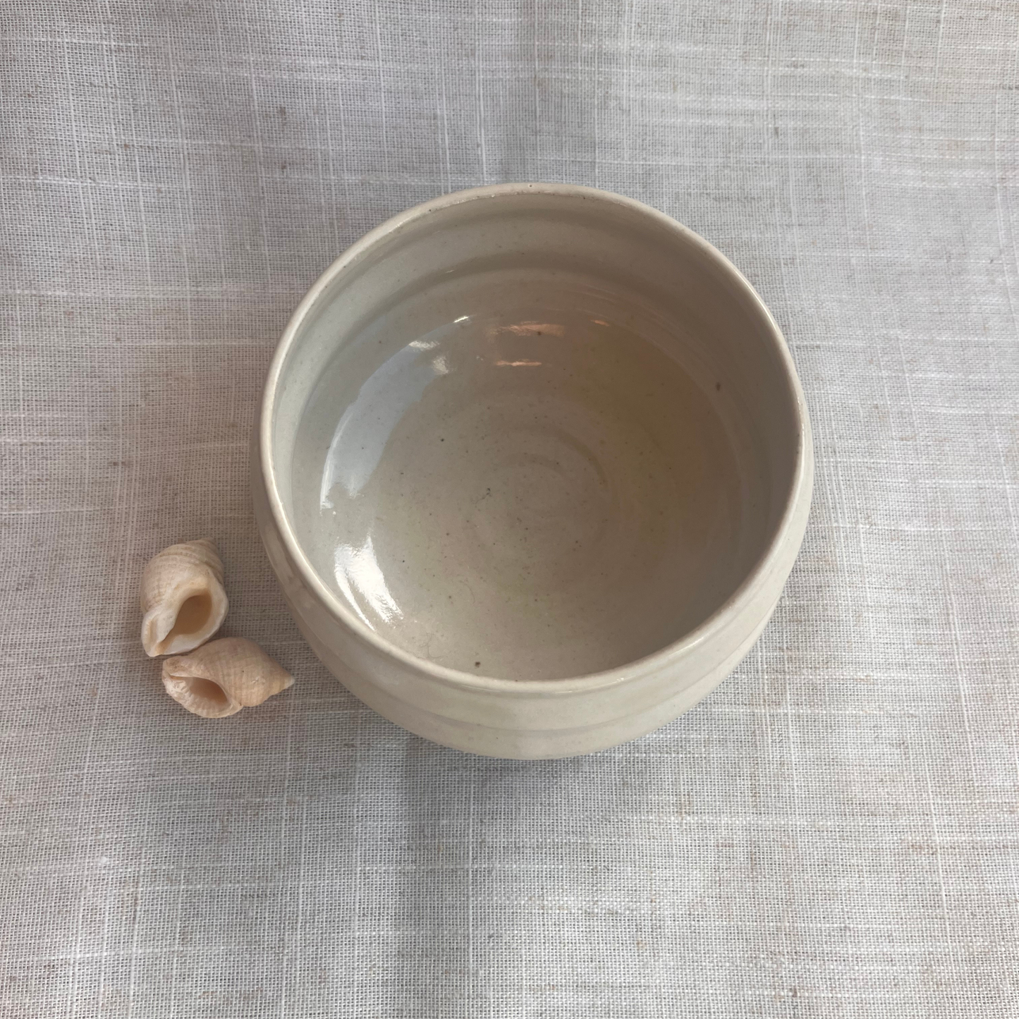 Coastal Handmade Ceramic Bowl Beige