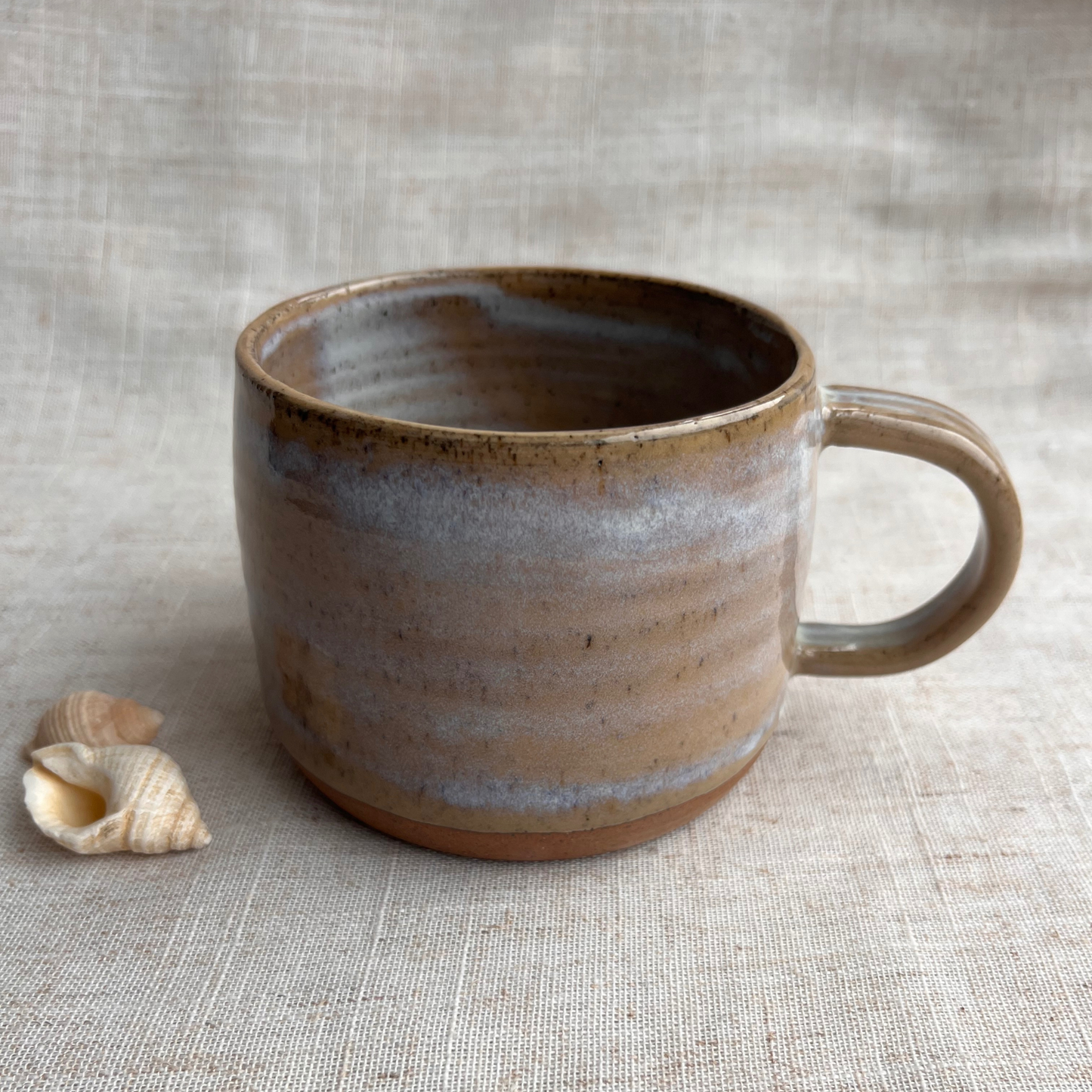 Handmade Ceramic Mug, Coastal Seashell Range