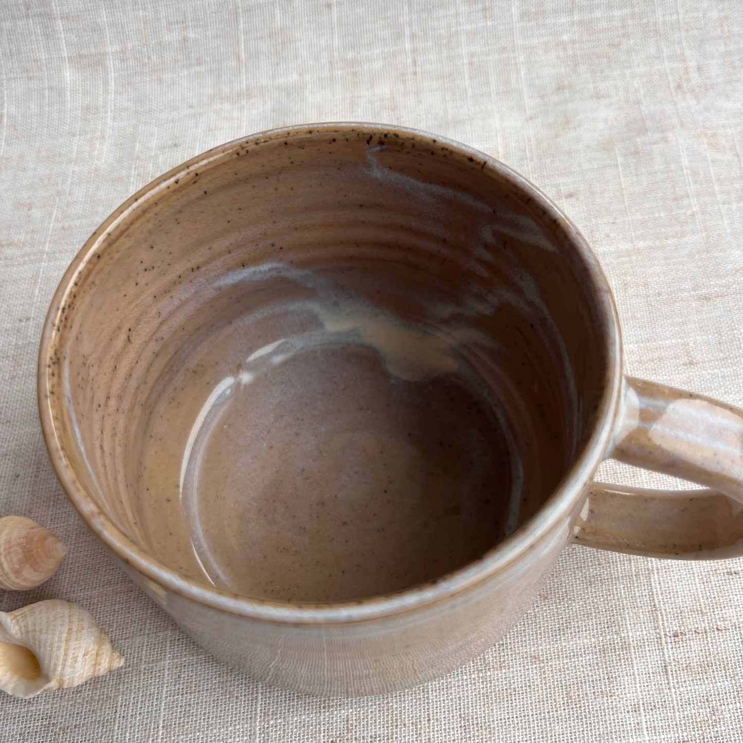 Handmade Ceramic Mug, Coastal Seashell Range