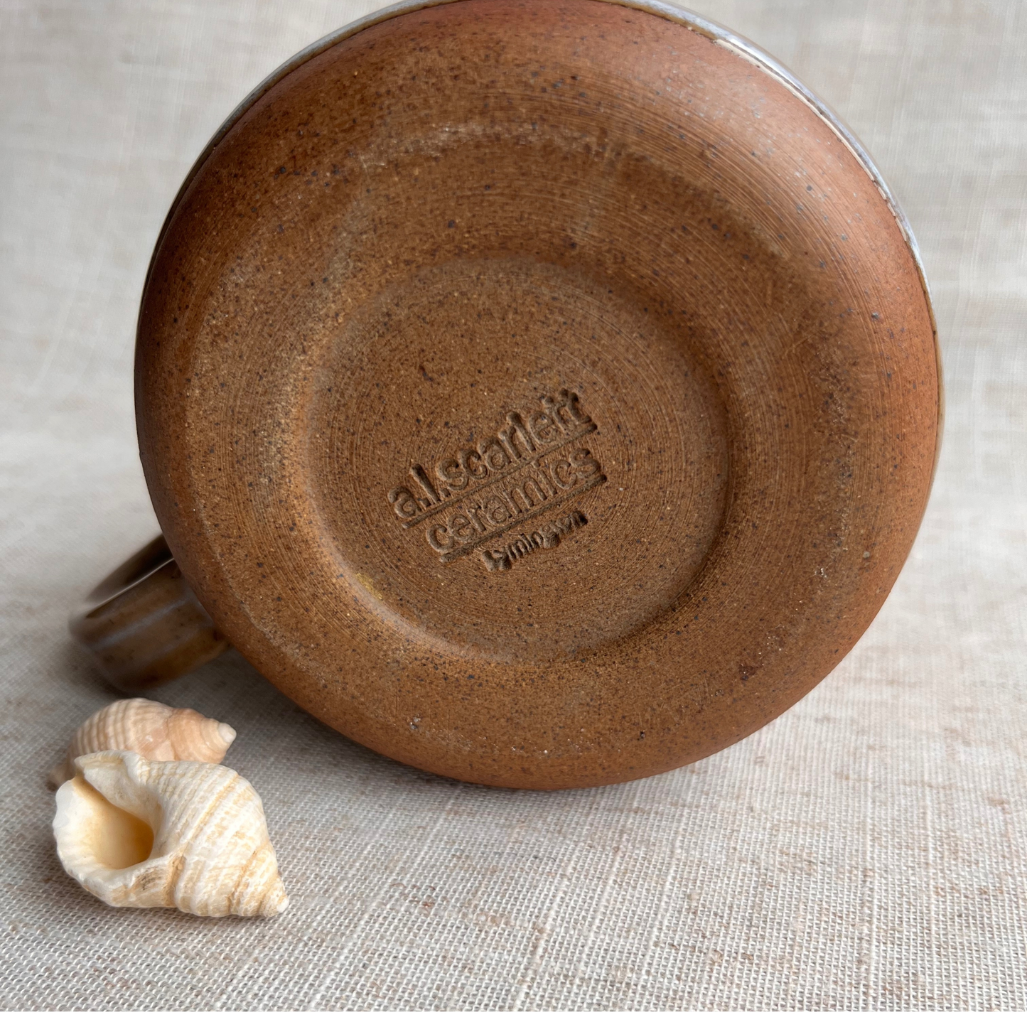 Handmade Ceramic Mug, Coastal Seashell Range