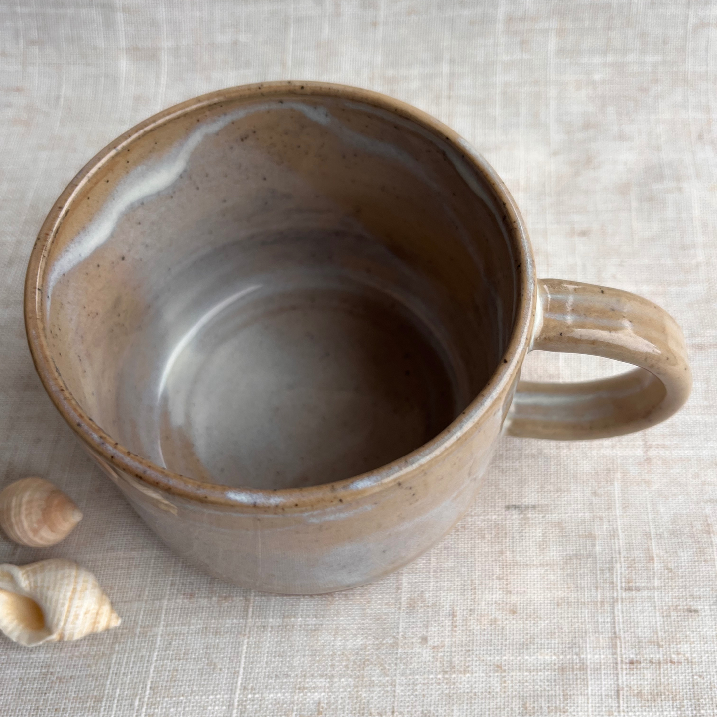 Handmade Ceramic Mug, Coastal Seashell Range
