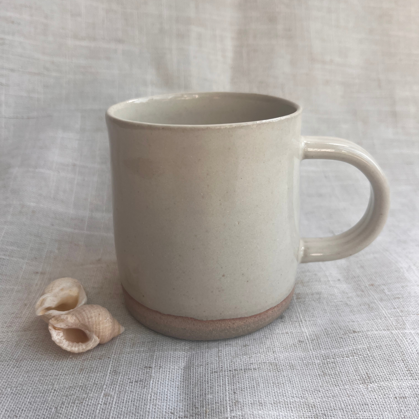 Coastal Handmade Ceramic Mug Cream