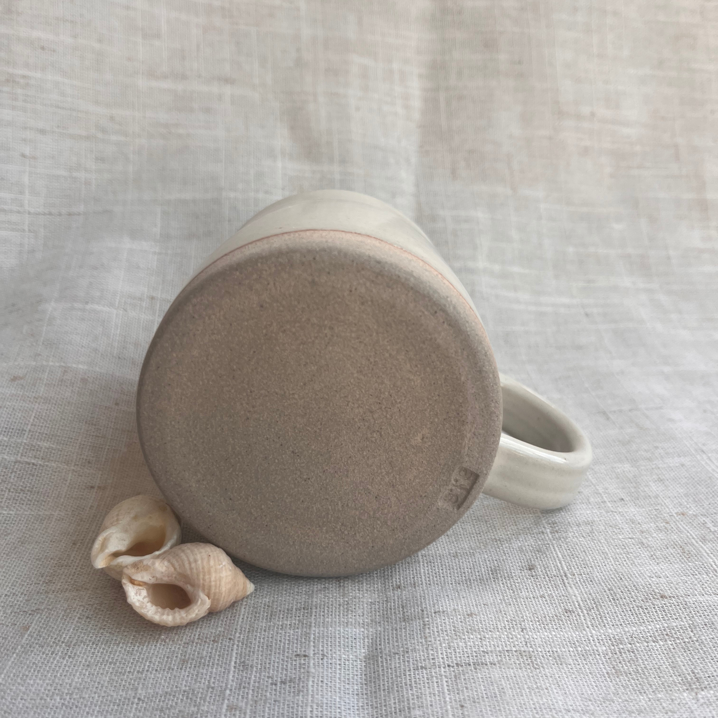 Coastal Handmade Ceramic Mug Cream