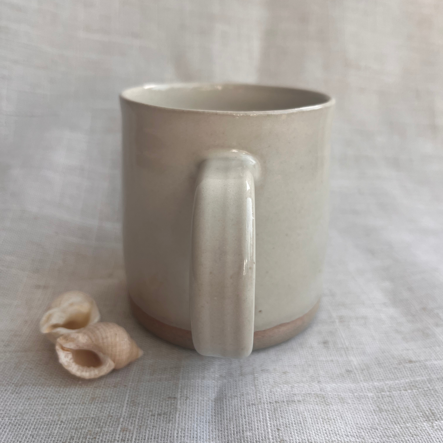Coastal Handmade Ceramic Mug Cream