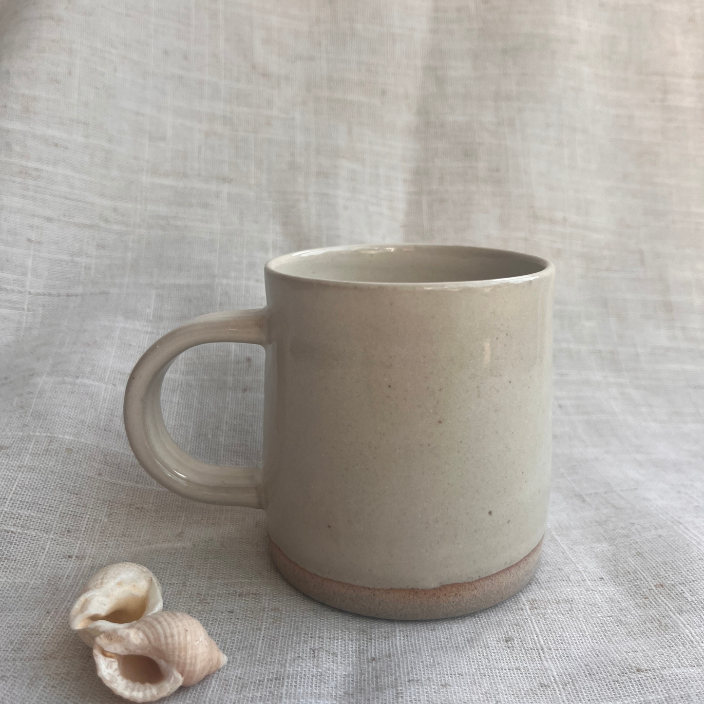Coastal Handmade Ceramic Mug Cream
