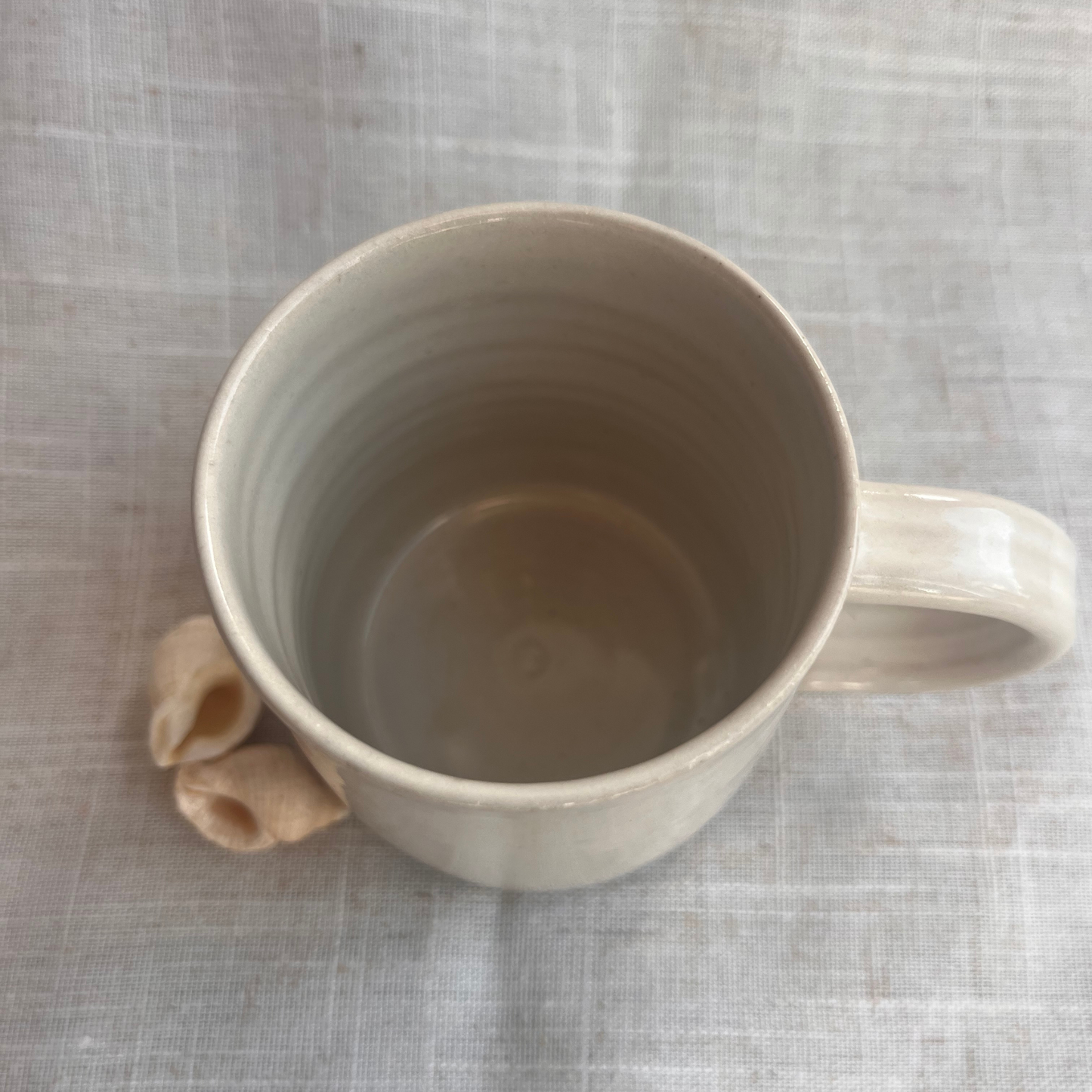 Coastal Handmade Ceramic Mug Cream