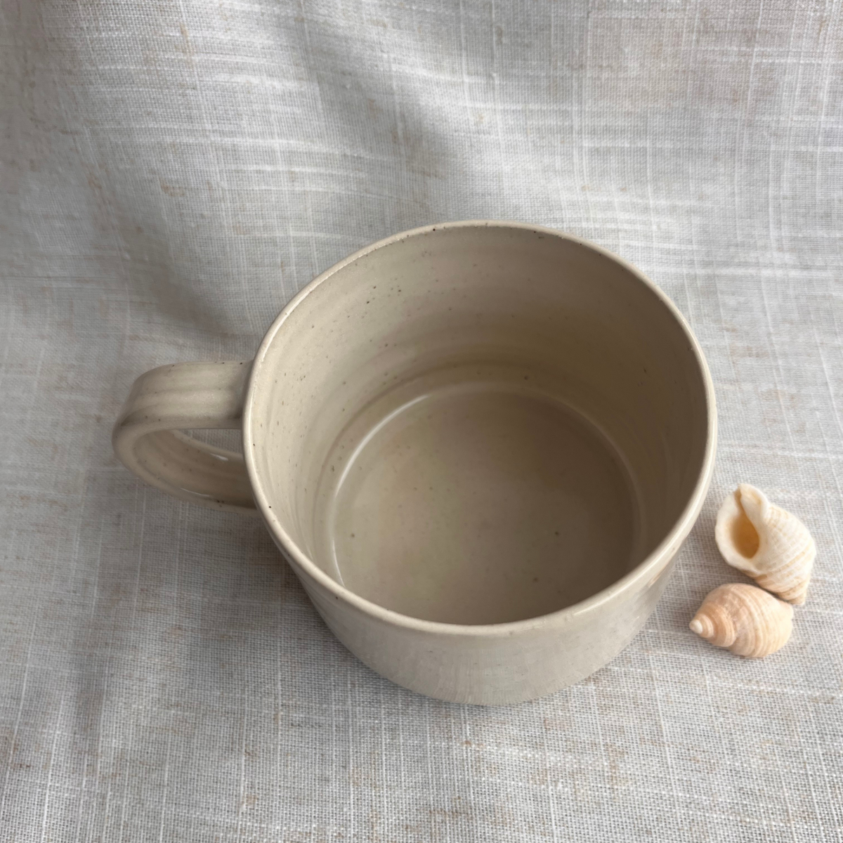 Coastal Handmade Ceramic Mug Cream