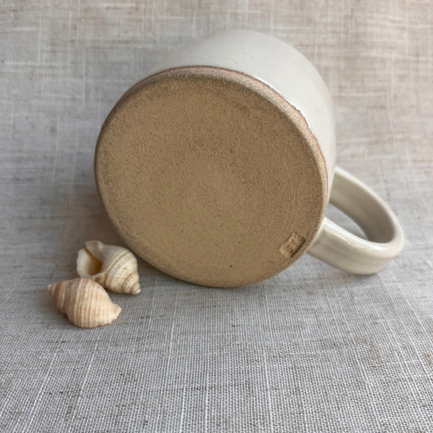 Coastal Handmade Ceramic Mug Cream