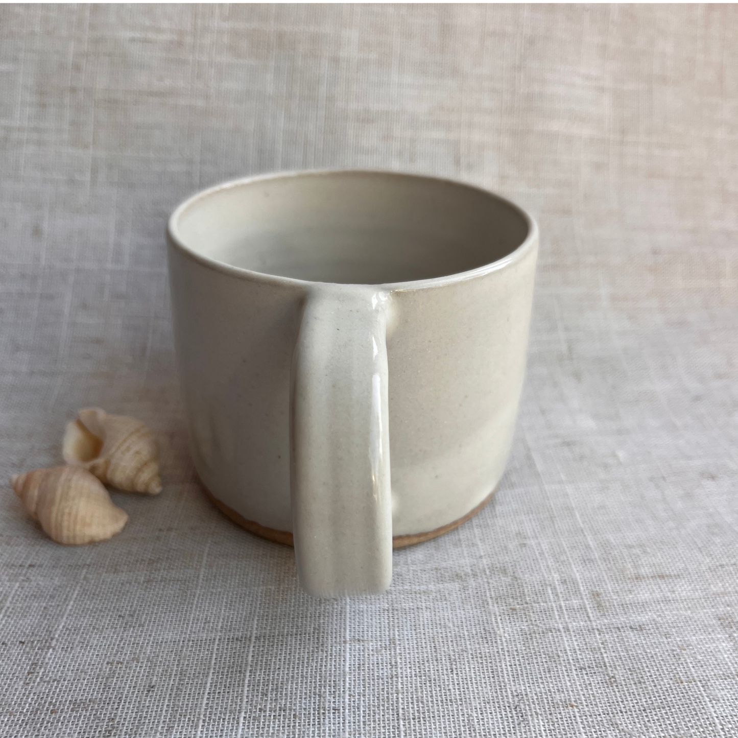 Coastal Handmade Ceramic Mug Cream