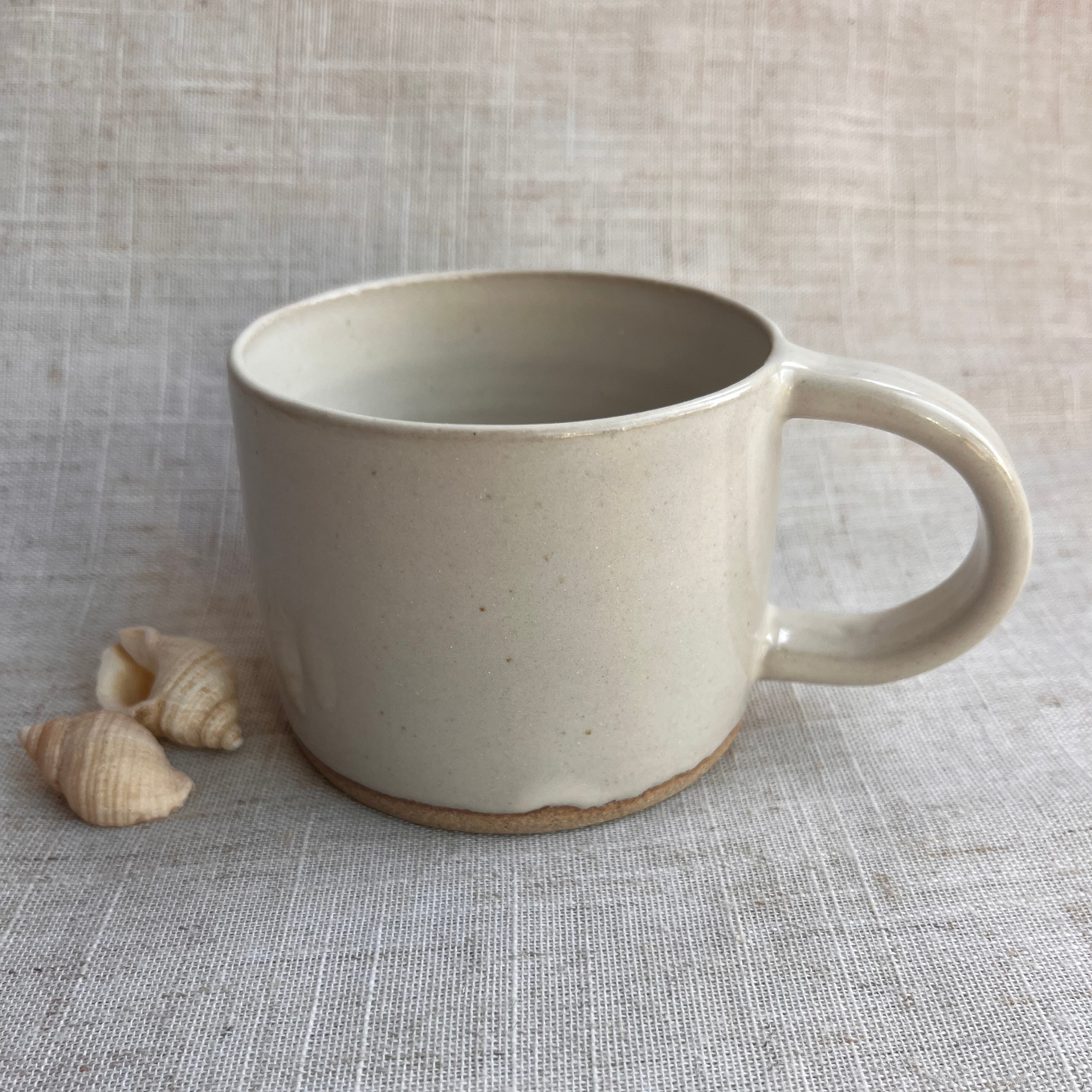 Coastal Handmade Ceramic Mug Cream