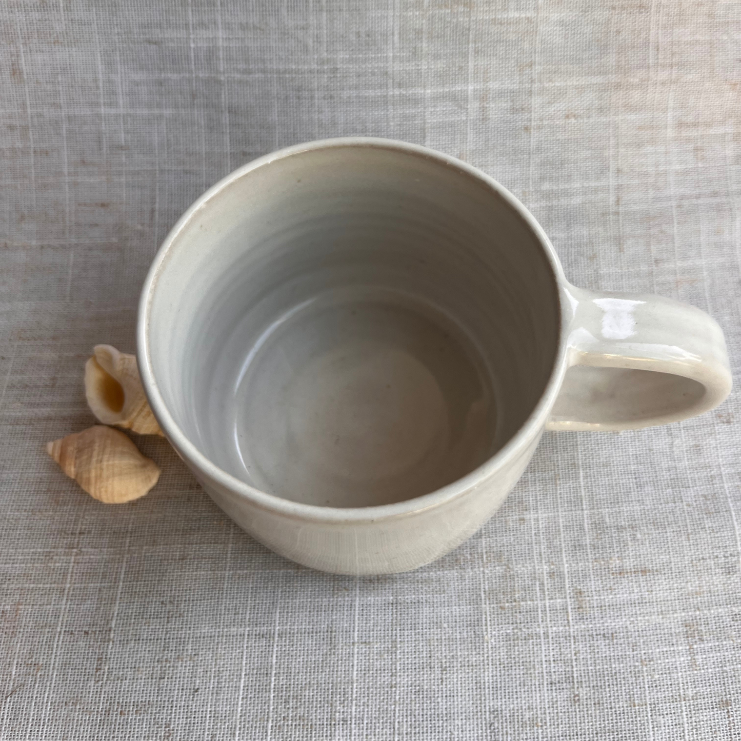 Coastal Handmade Ceramic Mug Cream
